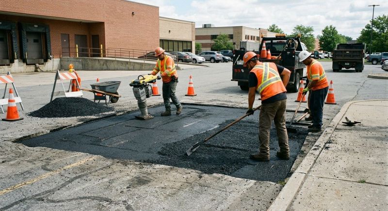 Asphalt Parking Lot Repair in Conway, AR